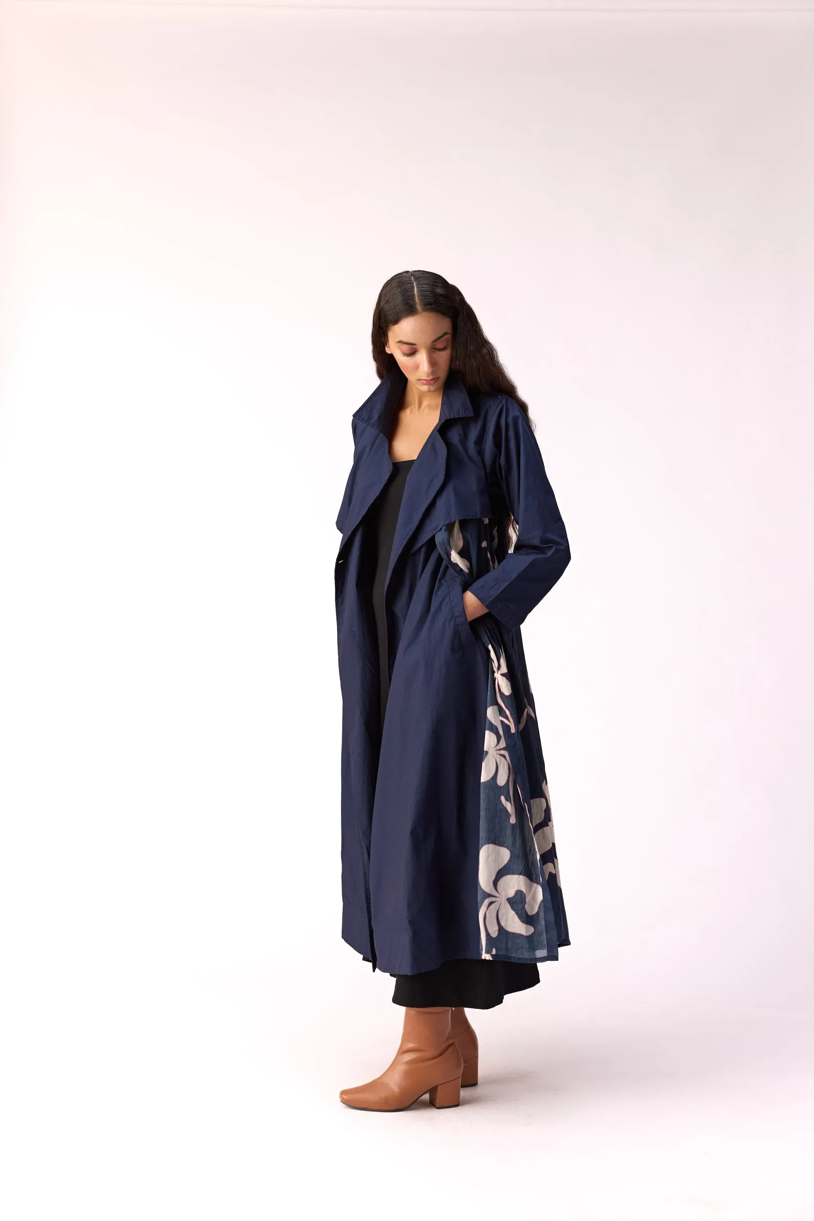 Sapphire Garden Trench Coat