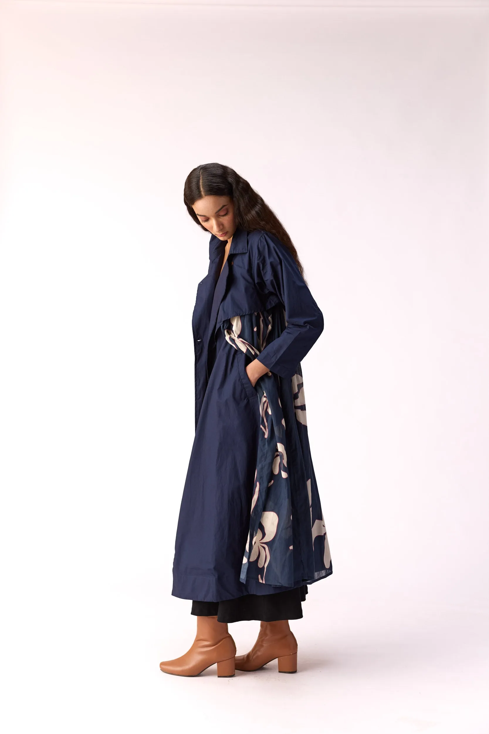 Sapphire Garden Trench Coat