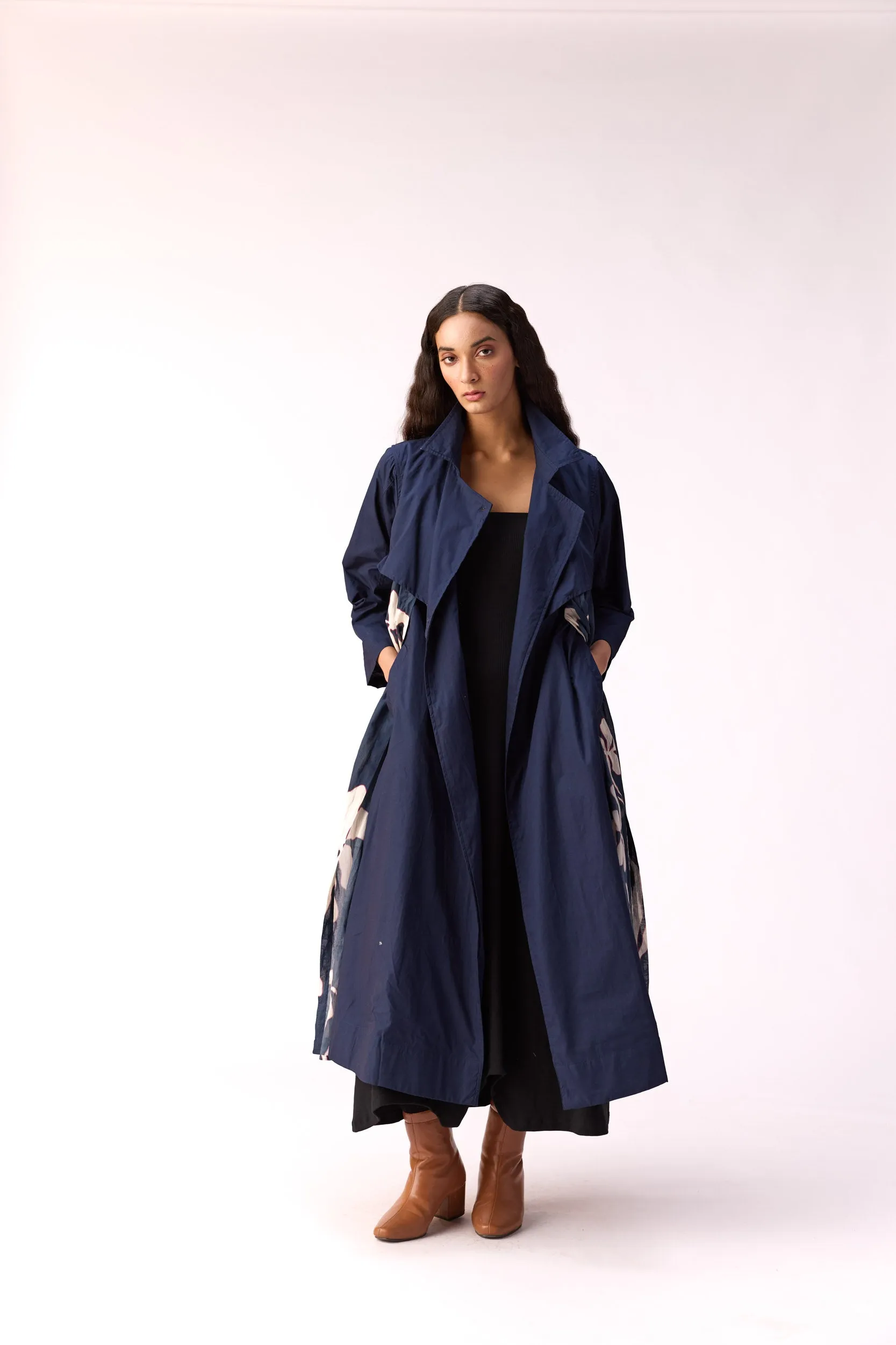 Sapphire Garden Trench Coat