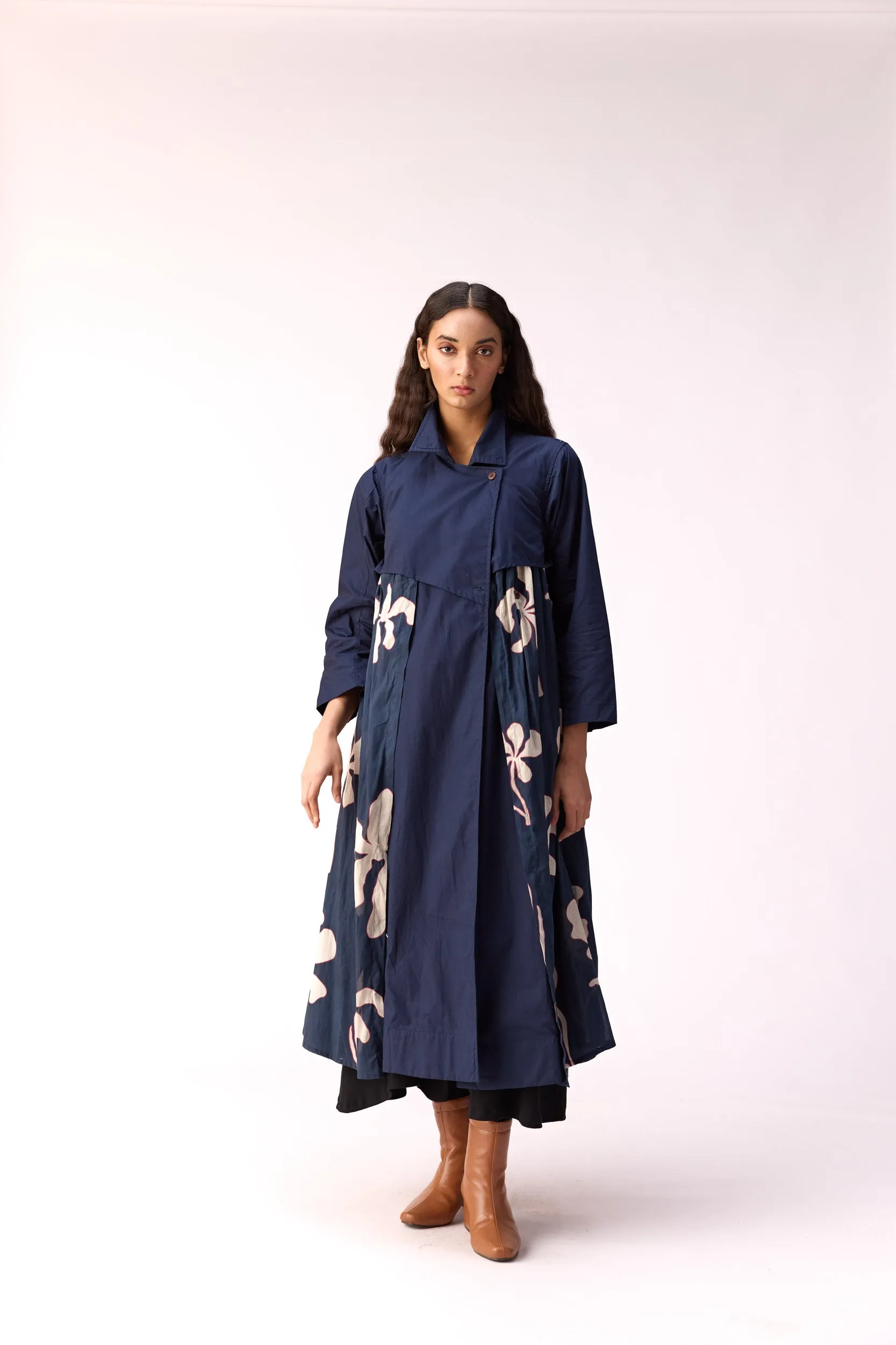 Sapphire Garden Trench Coat