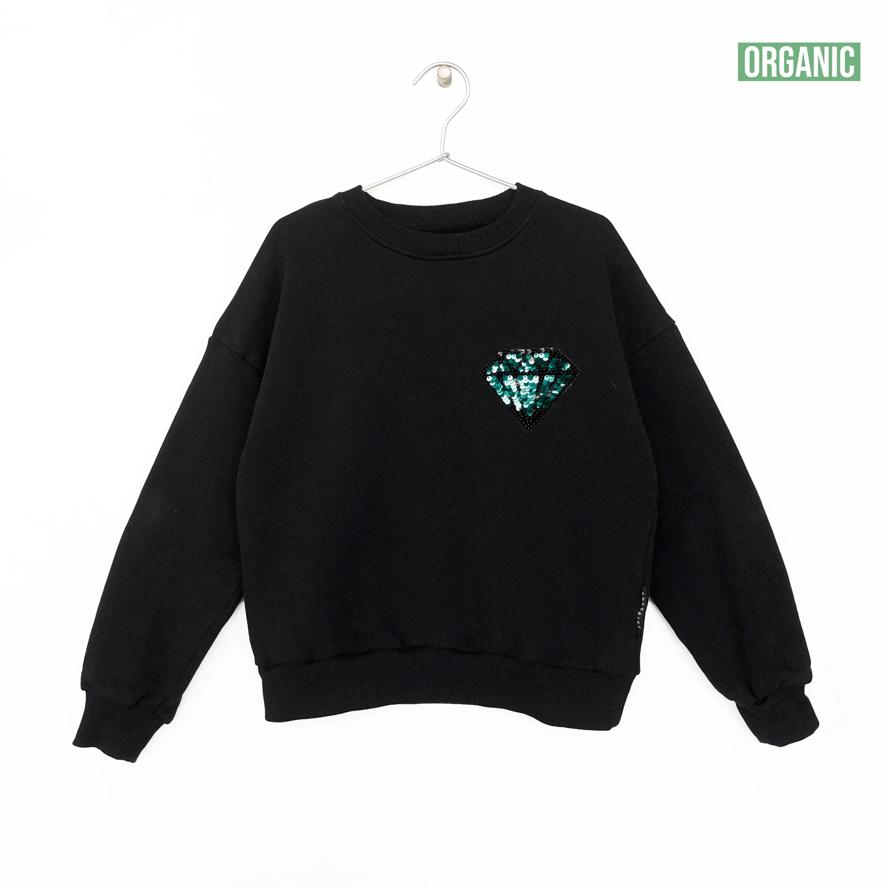 SEQUIN EMBROIDERED SWEATSHIRT