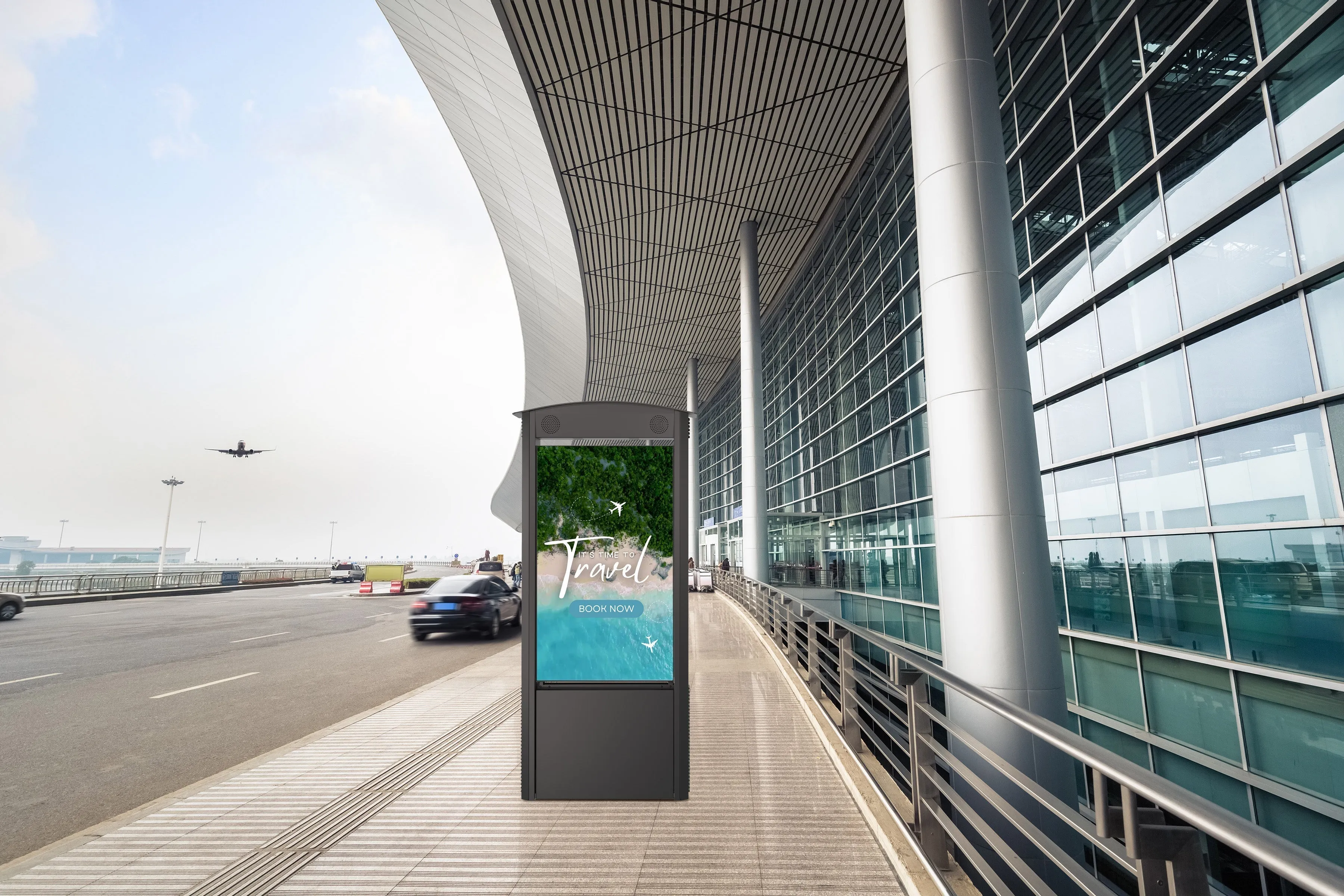 Smart City Kiosk 55-Zoll Xtreme™ High Bright Outdoor Display Inklusive
