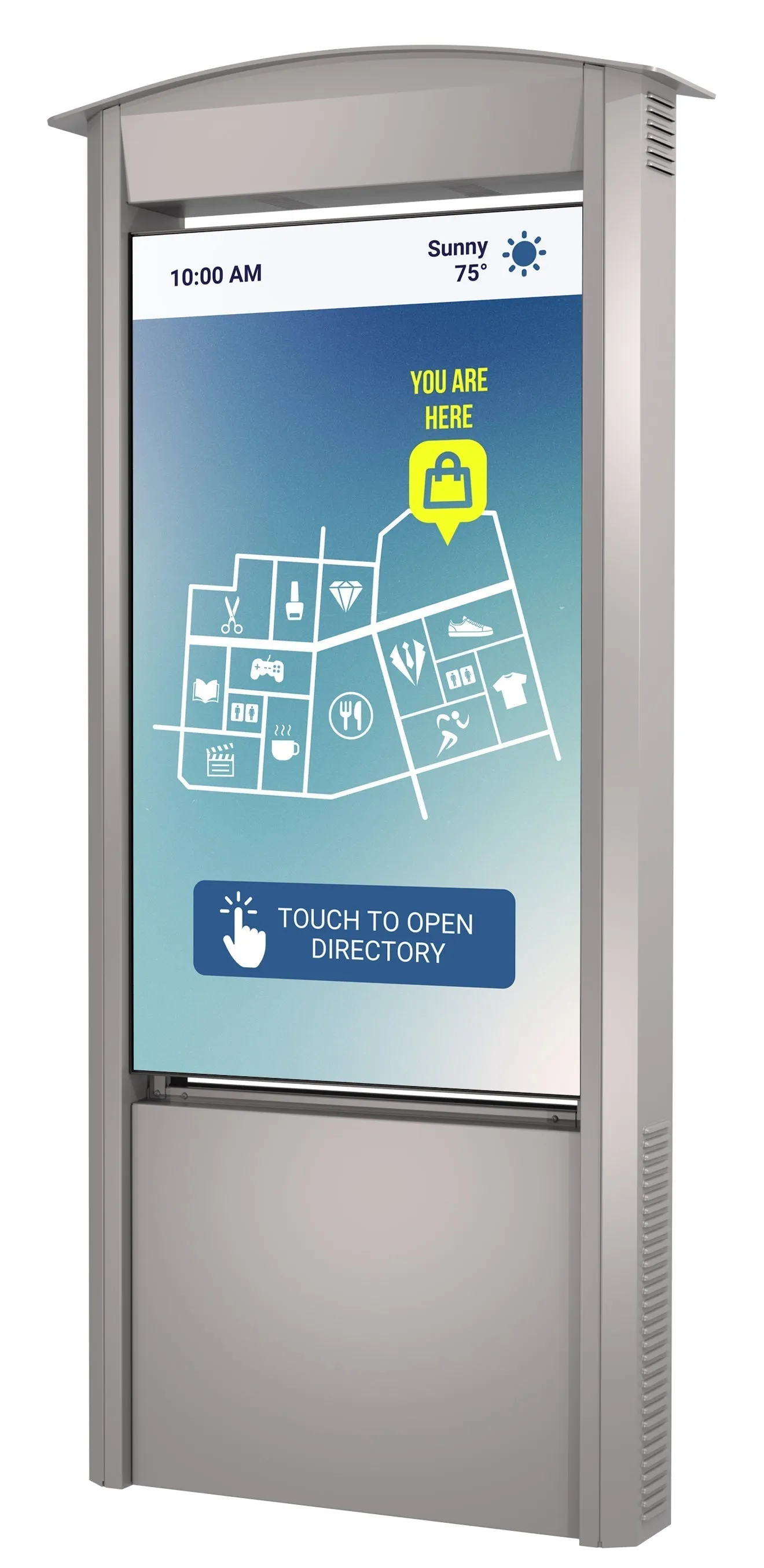 Smart City Kiosk 55-Zoll Xtreme™ High Bright Outdoor Display Inklusive