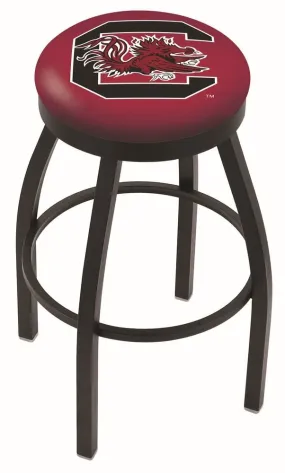 South Carolina Gamecocks HBS Black Swivel Bar Stool with Garnet Cushion