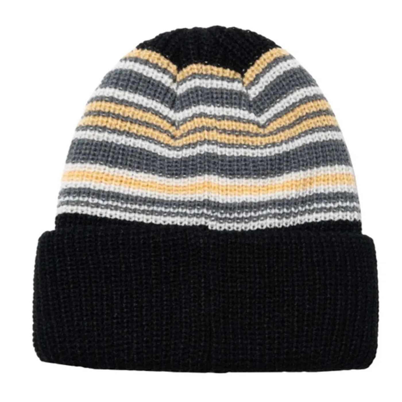 Stussy Striped Cuff Beanie - Black