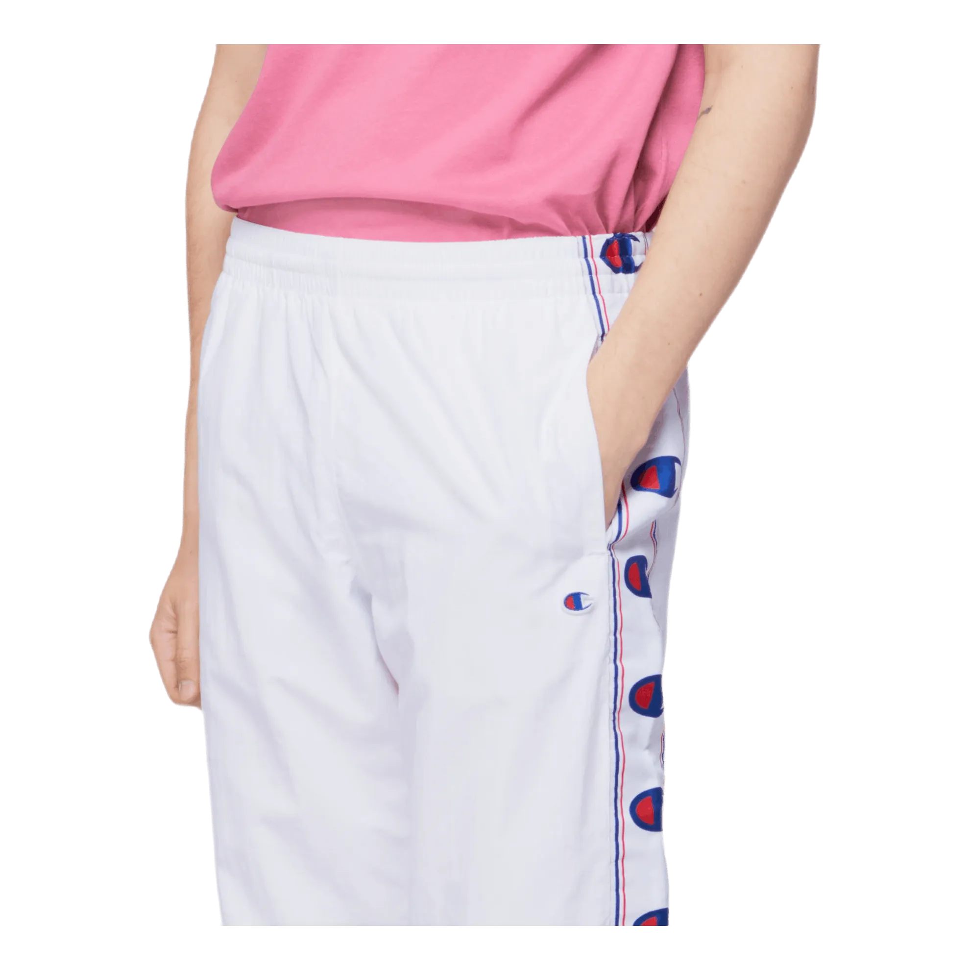 Taped Elastic Cuff Joggers White