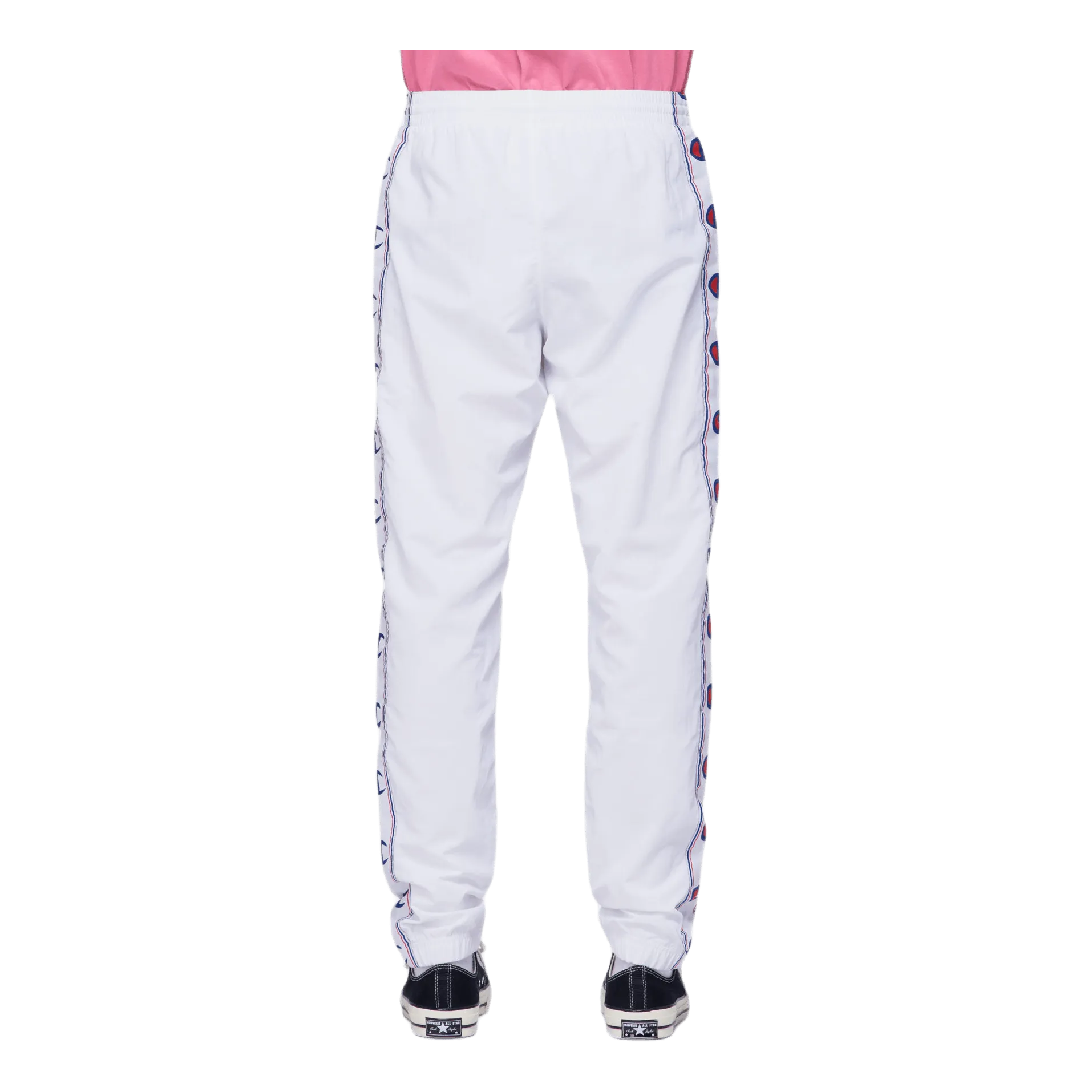 Taped Elastic Cuff Joggers White