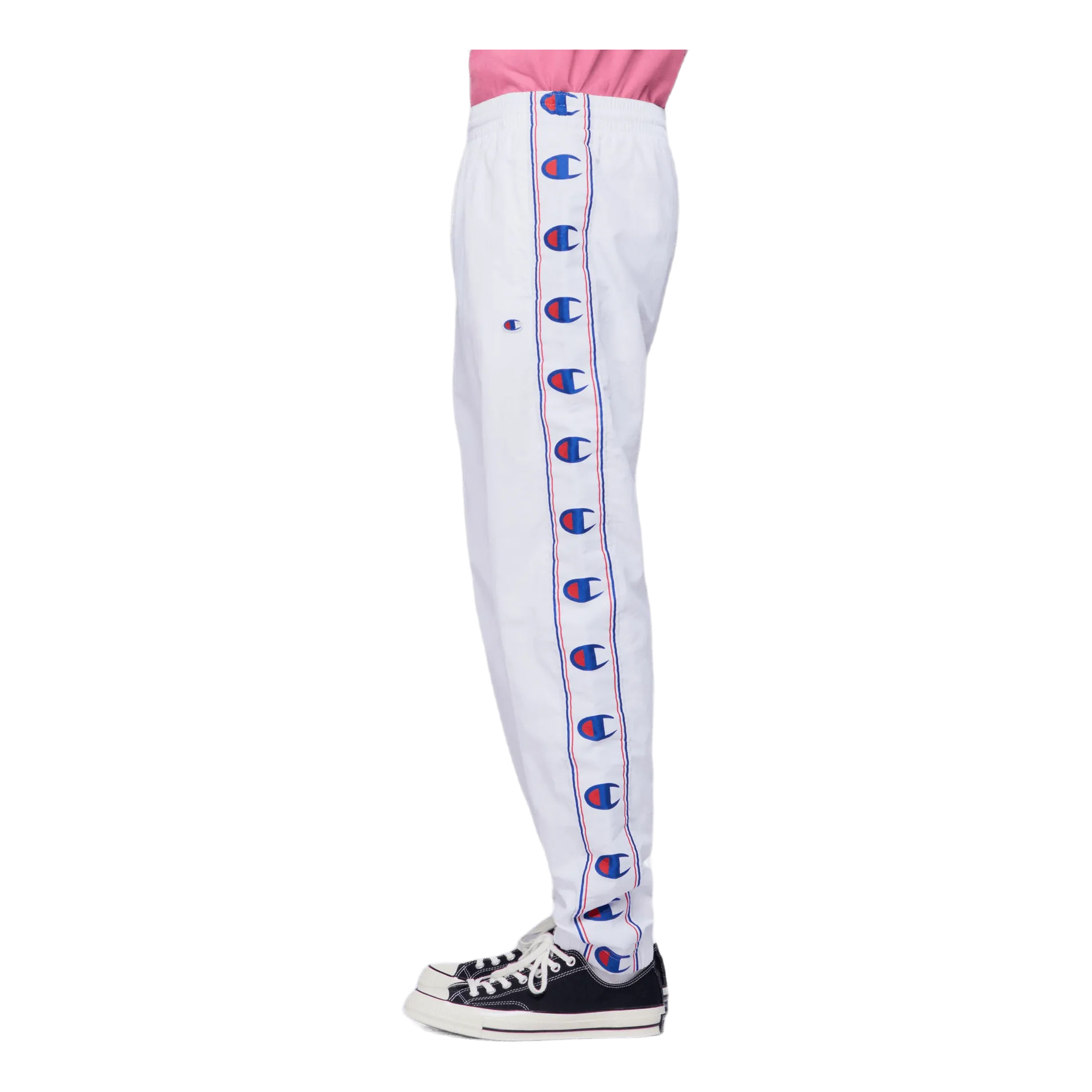 Taped Elastic Cuff Joggers White