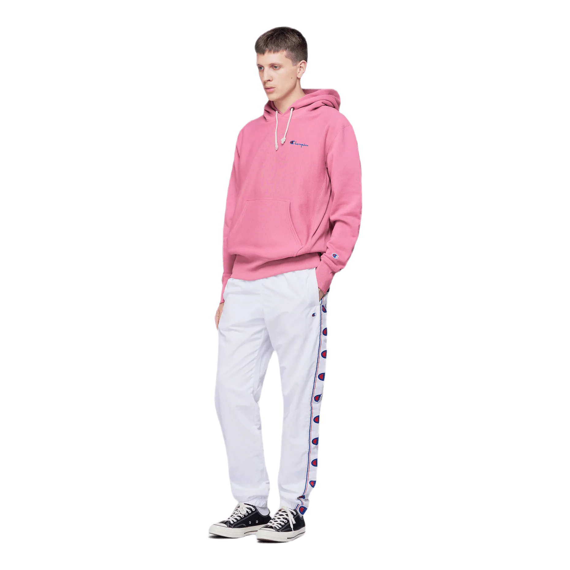 Taped Elastic Cuff Joggers White