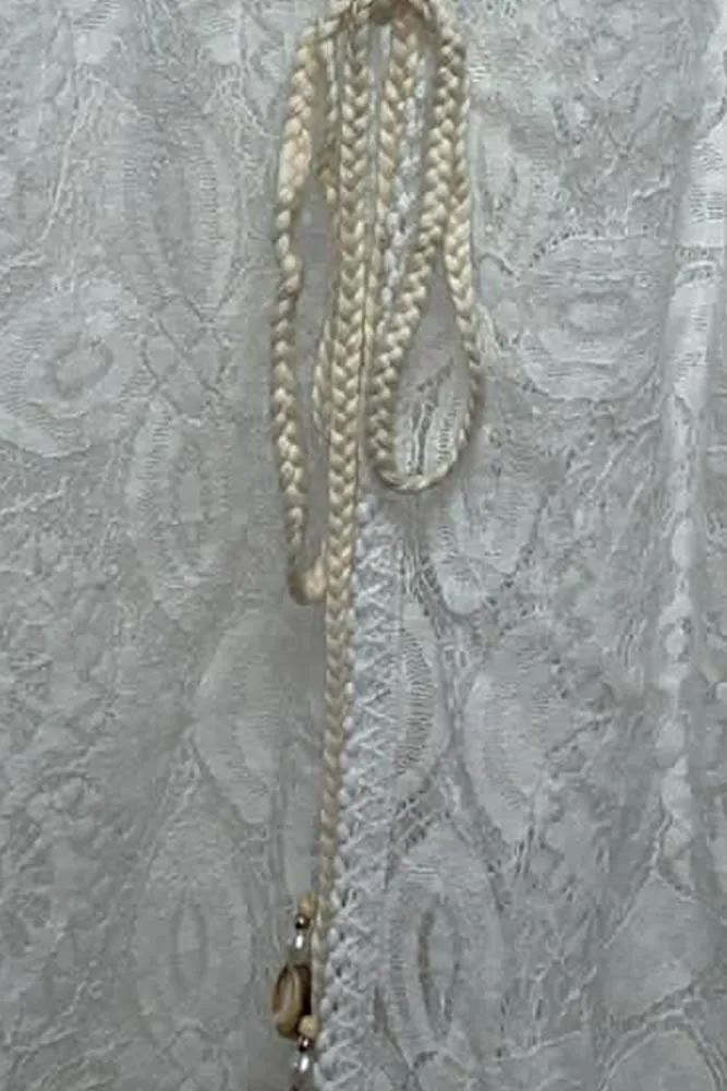 Tassel Tie Trim Lace Italian Tunic