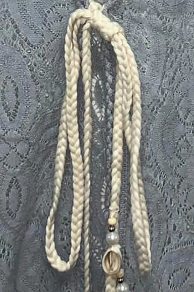 Tassel Tie Trim Lace Italian Tunic
