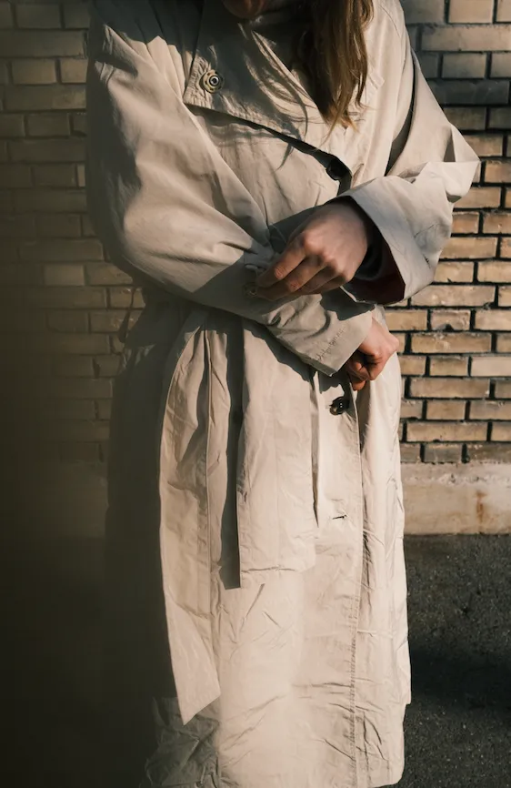 trench coat - kalvi - sand