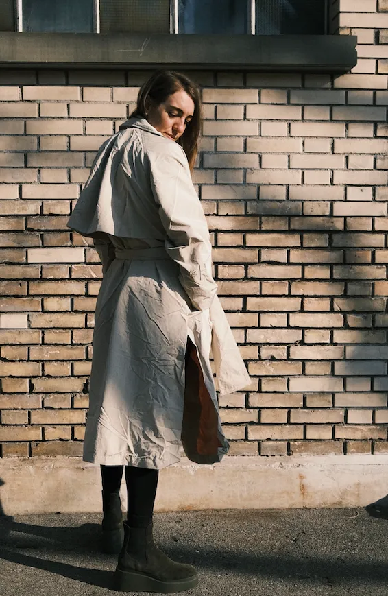 trench coat - kalvi - sand