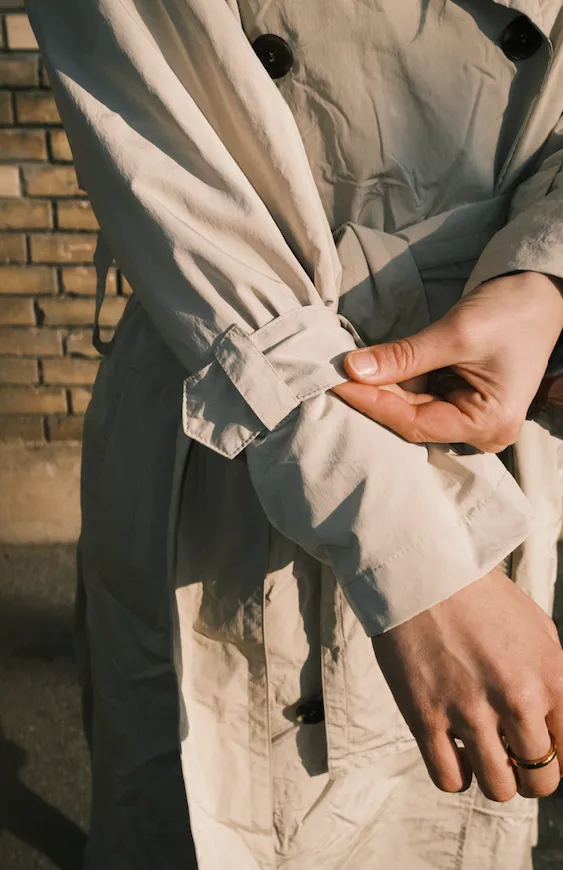 trench coat - kalvi - sand