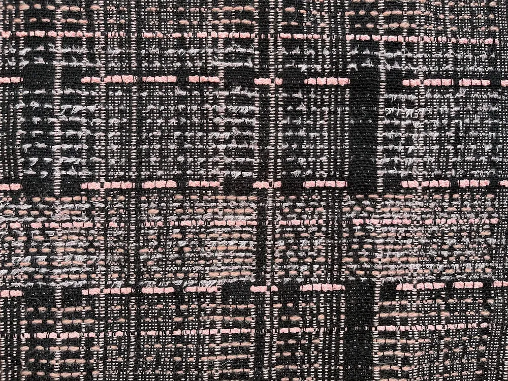 Understated Cityscape Rose, Pearl & Black Bouclé (Made in France)