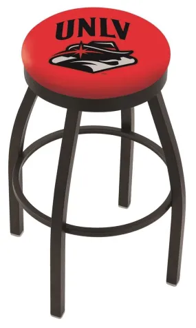 UNLV Rebels HBS Black Swivel Bar Stool with Red Cushion