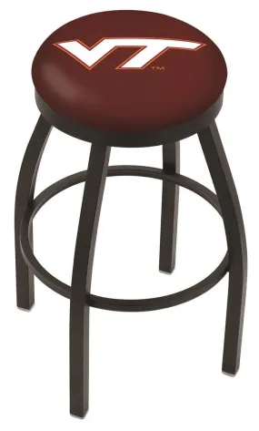 Virginia Tech Hokies HBS Black Swivel Bar Stool with Maroon Cushion