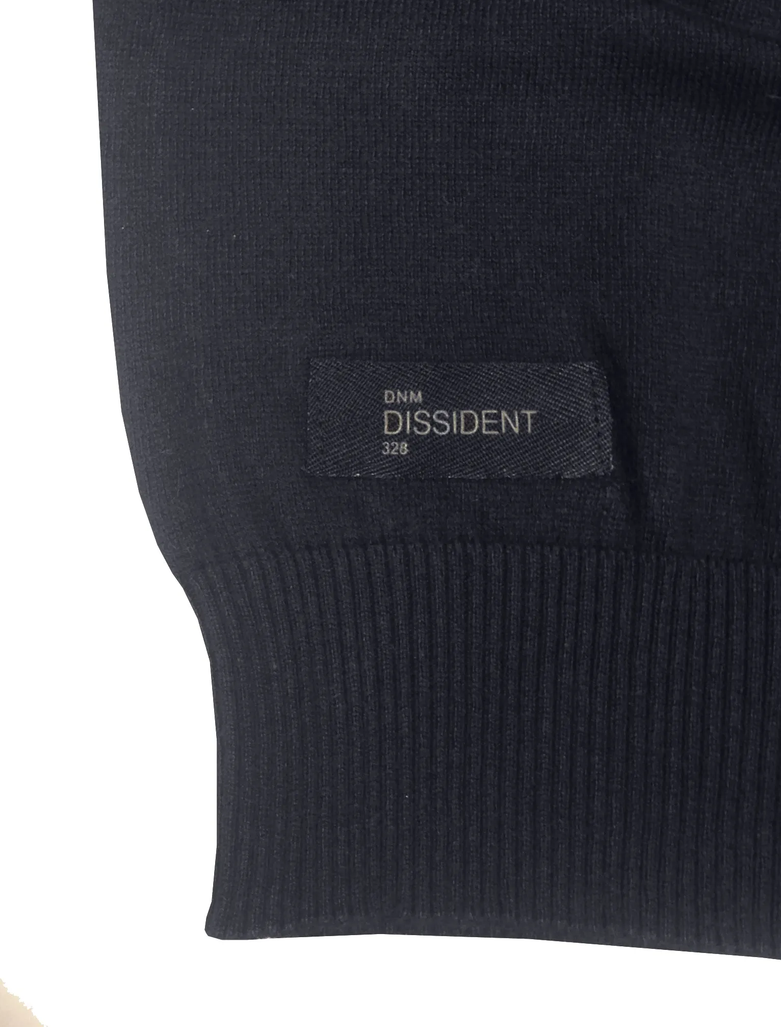 Walenski Mock T- Shirt Insert Knitted Jumper in Dark Navy - Dissident