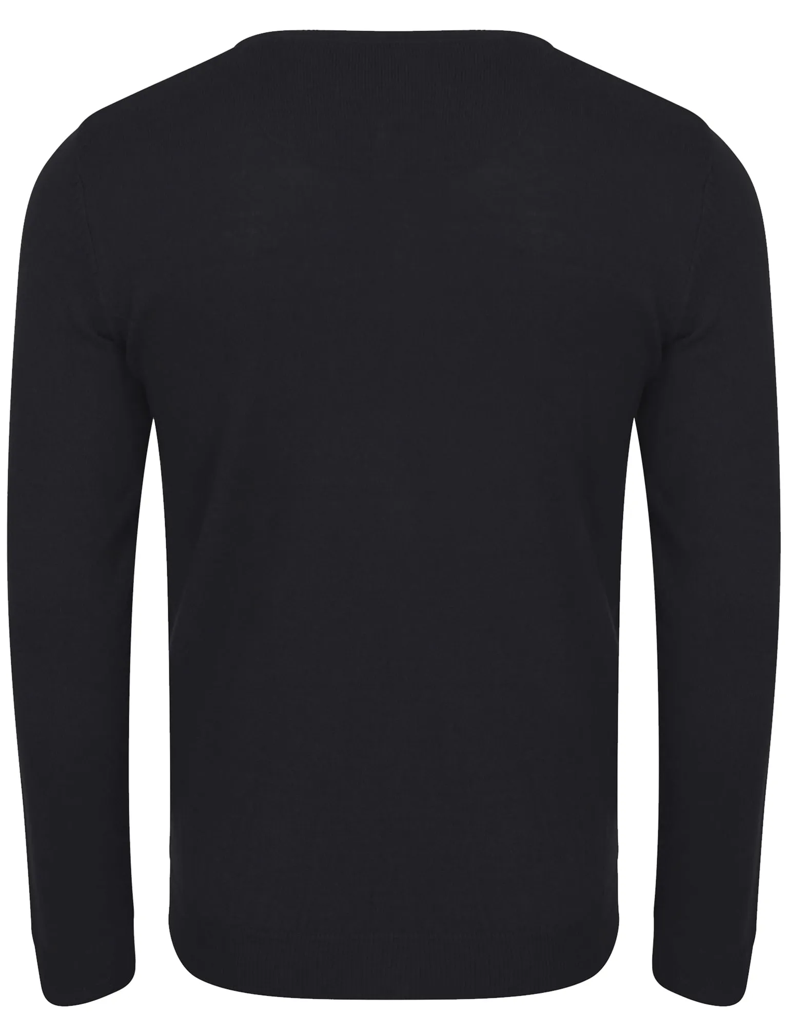 Walenski Mock T- Shirt Insert Knitted Jumper in Dark Navy - Dissident