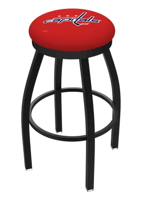 Washington Capitals HBS Black Swivel Bar Stool with Red Cushion