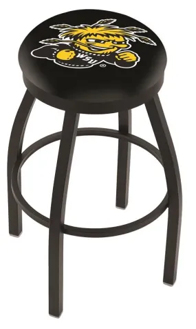 Wichita State Shockers HBS Black Swivel Bar Stool with Cushion