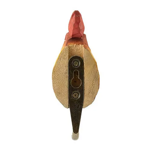 Wildlife Garden - Hand Carved Hook - Rooster