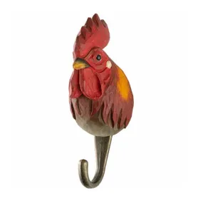 Wildlife Garden - Hand Carved Hook - Rooster